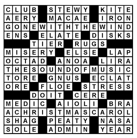 Crossword Puzzle Answer 7/05/13